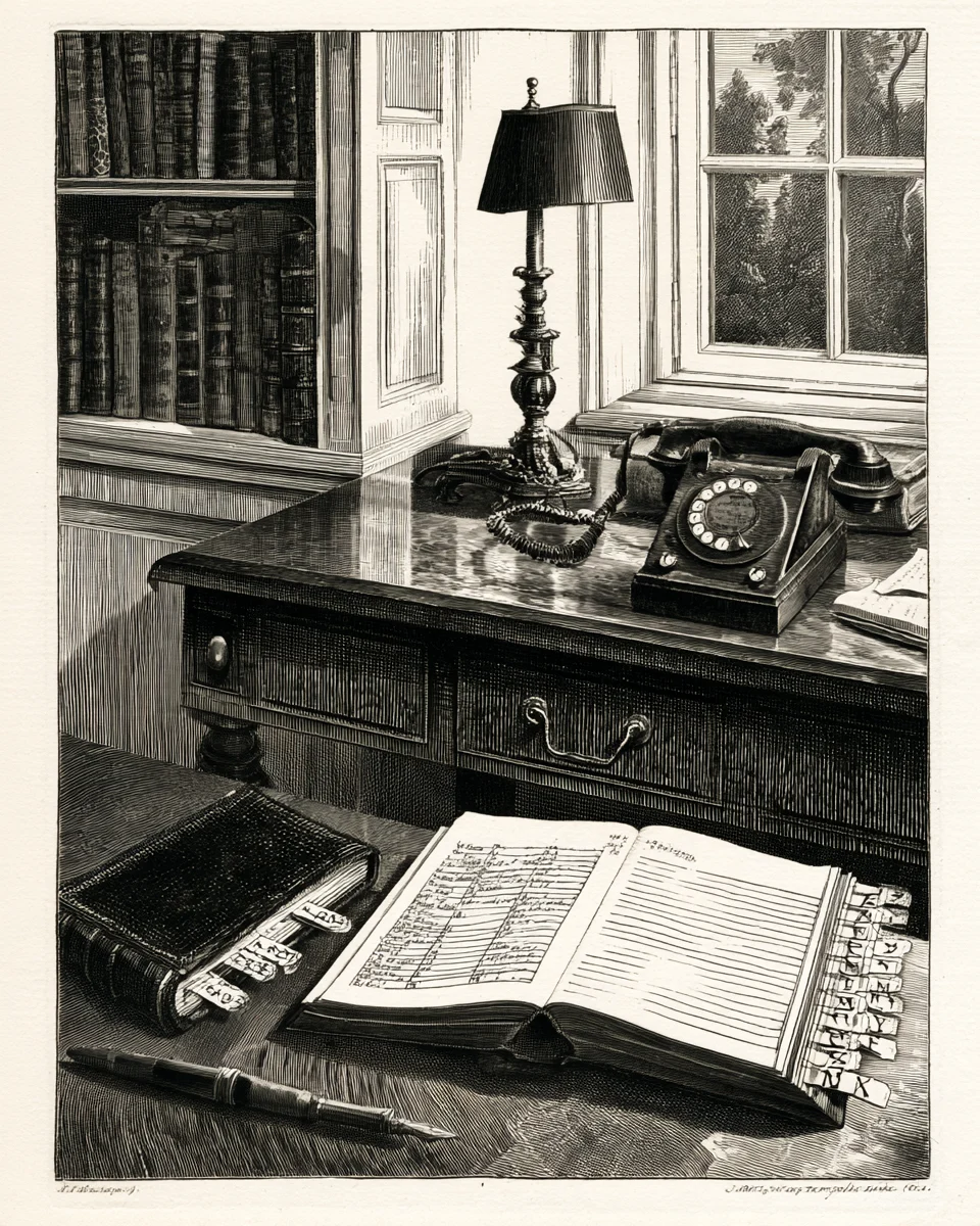 Engraved plate: The Private Book